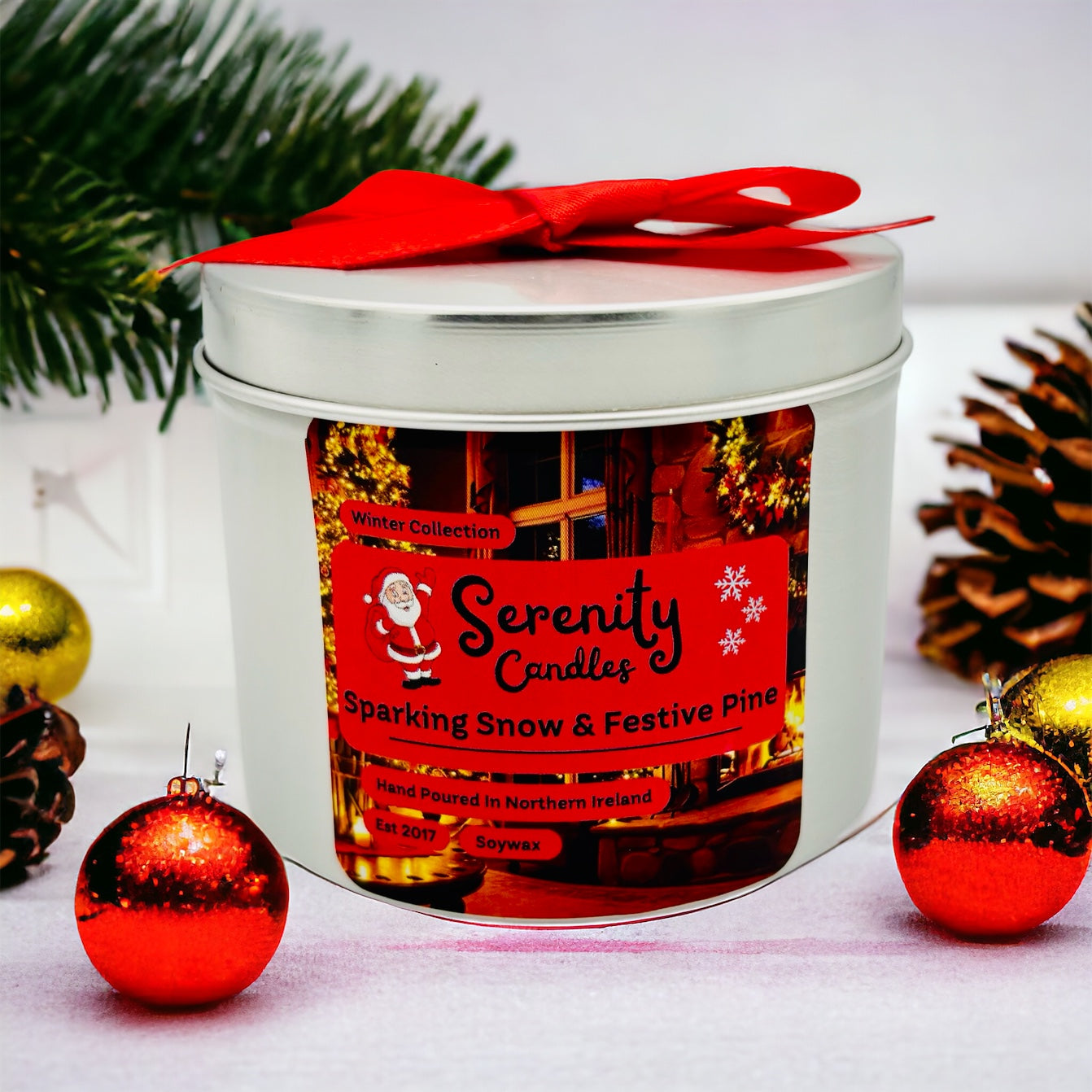 Christmas Tin Candle