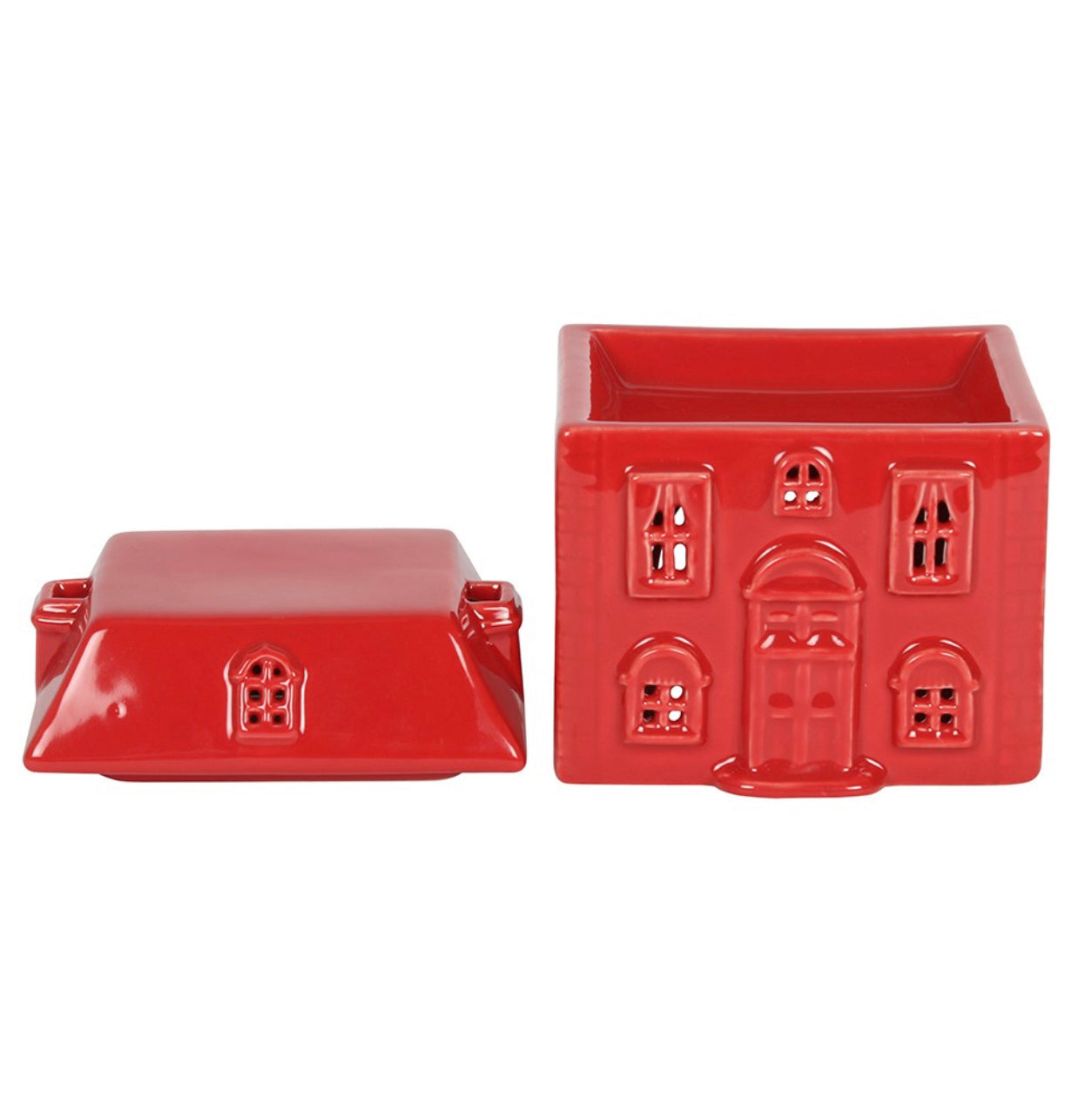Red Ceramic House Wax Melt Warmer
