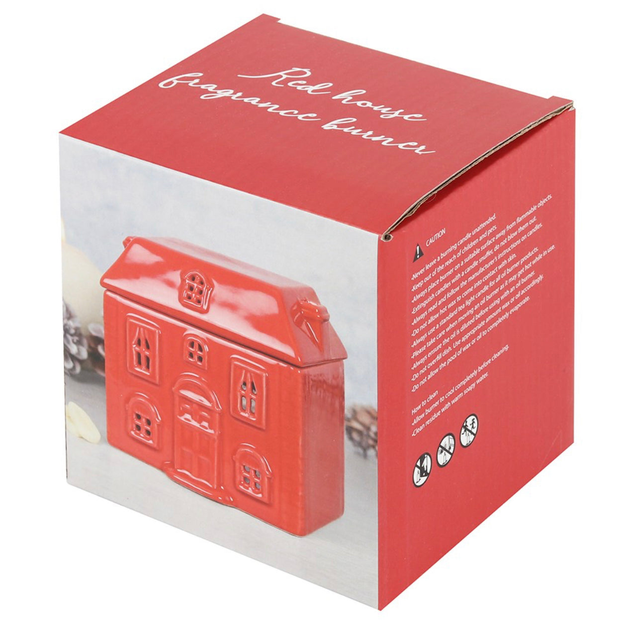 Red Ceramic House Wax Melt Warmer