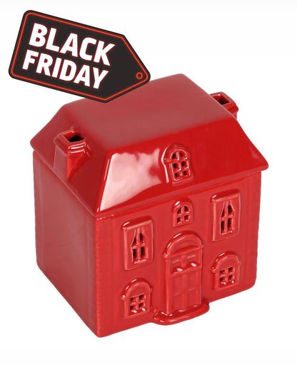 Red Ceramic House Wax Melt Warmer