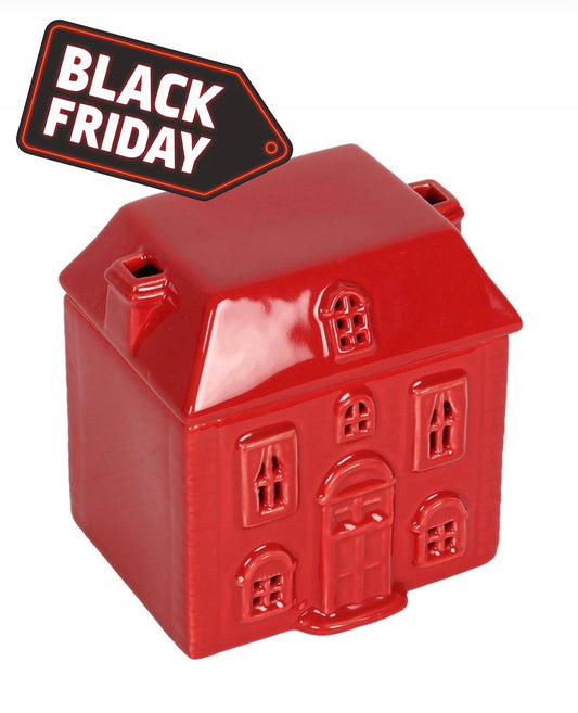 Red Ceramic House Wax Melt Warmer
