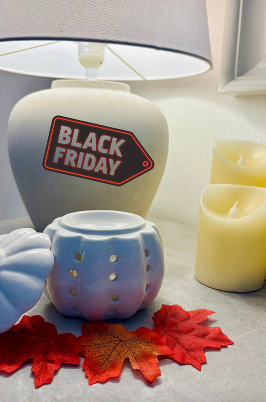 White Ceramic Pumpkin Burner