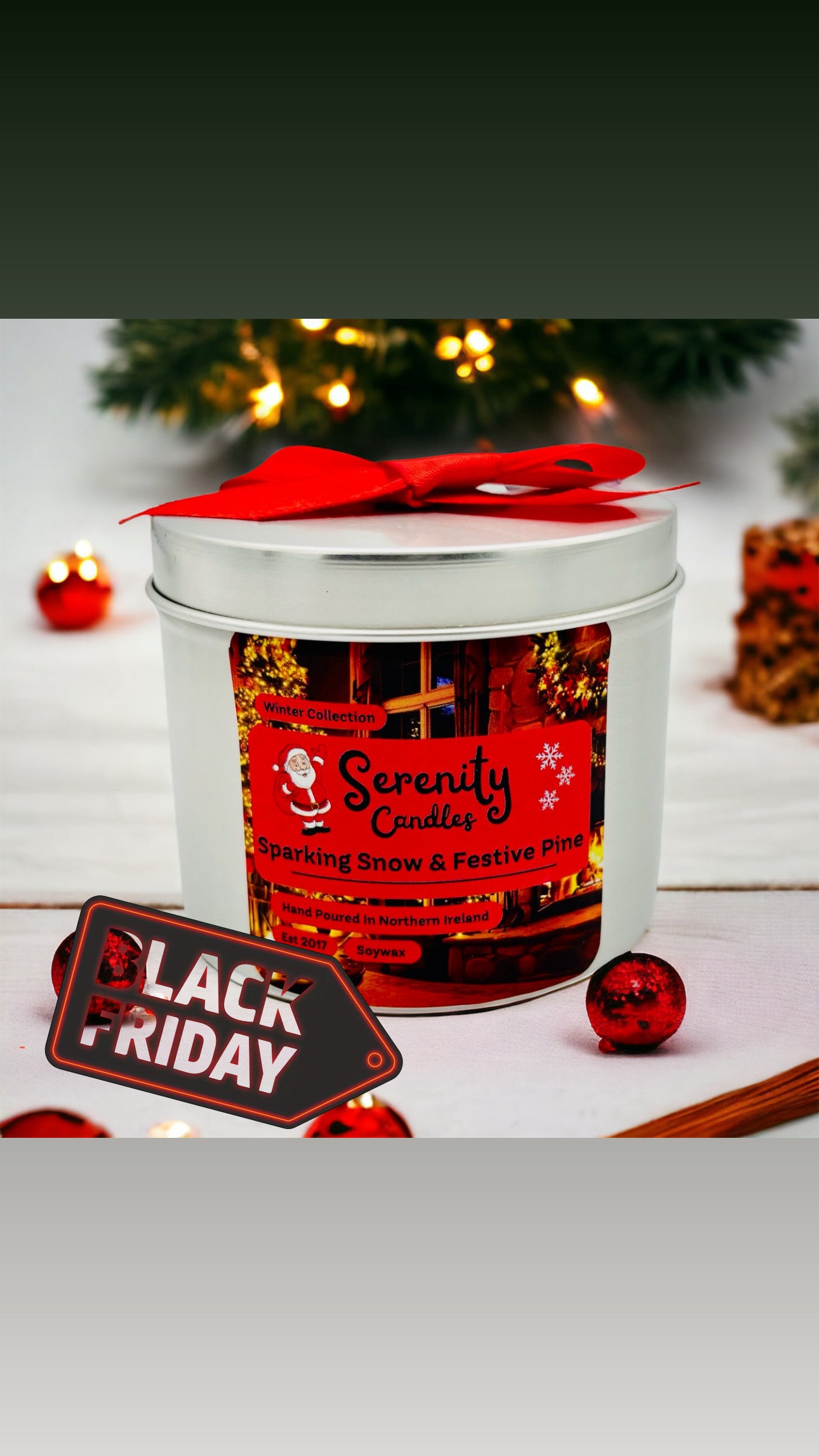 Christmas Tin Candle