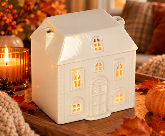White Ceramic House Wax Warmer